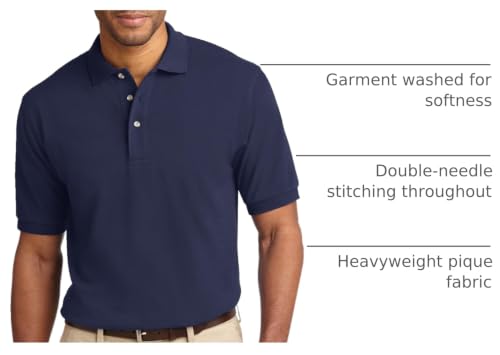 Port Authority Polo pesado talla alta en algodón piqué miniatura 4