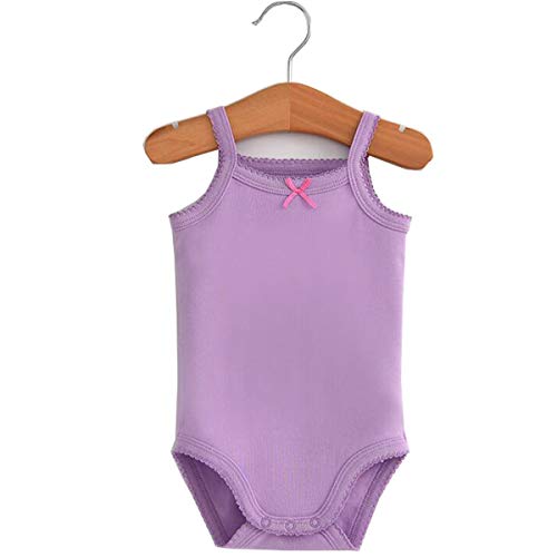 Infant/Toddler Baby Girls Spaghetti Strap Bodysuit Sleeveless Baby Tank Top Cotton Baby One-Pieces Pack of Summer Baby Clothes Outfit (3-6 Months)