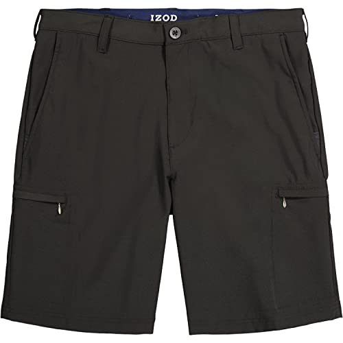 Izod Men's Golf Swing Flex Stretch Cargo Short, Black, 36 #TOP3