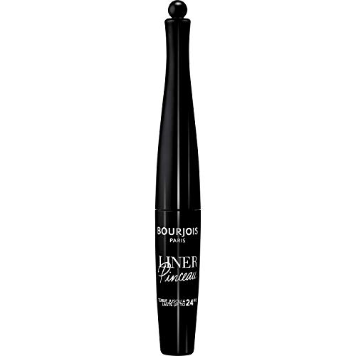 Bourjois Eyeliner Liquido Liner Pinceau, Eyeliner Waterproof dal Tratto Preciso a Lunga Durata, 01 Noir Beaux-Arts