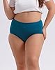 INNERSY Women's Plus Size XL-5XL Full Coverage Underwear High Waisted Cotton Panties 4-Pack(Mint Sky,4X-Large)