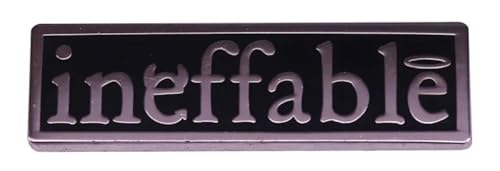 Image of Ineffable Good Omens Angel and Demon Halo Horns Wings Aziraphale Crowley TV Show 1.2 inch Enamel Pin Badge