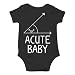 AW Fashions Acute Baby - Math Lovers Nerd Cute Novelty Funny Infant One-Piece Baby Bodysuit (6 Months, Black)