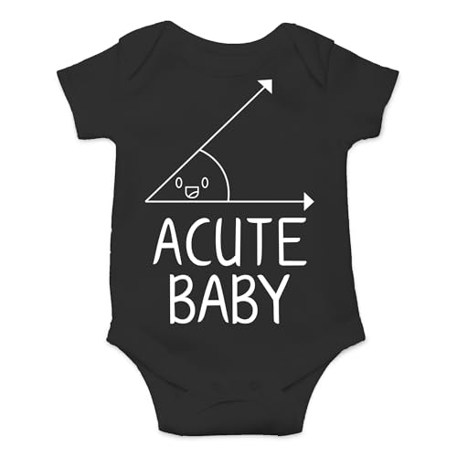 AW Fashions Acute Baby Baby Bodysuit Cute Newborn Announcement Outfit, Perfect for Baby Showers Gril Boy (6 Months, Black)