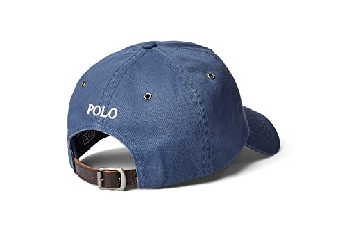 Polo Ralph Lauren Men`s Flag Chino Ball Cap With Leather Strap (N(619256)/R, One Size) Light Navy #TOP1