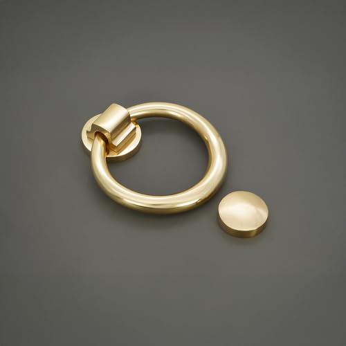 Infinity Decor Türklopfer aus massivem Messing, 12,7 cm, poliertes Messing-Finish, Premium-Qualität, Hand-Türklopfer für Eingangstür, Möbel