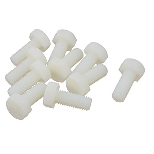 Sourcingmap 10 pz M8 x 20mm Nylon esagonale