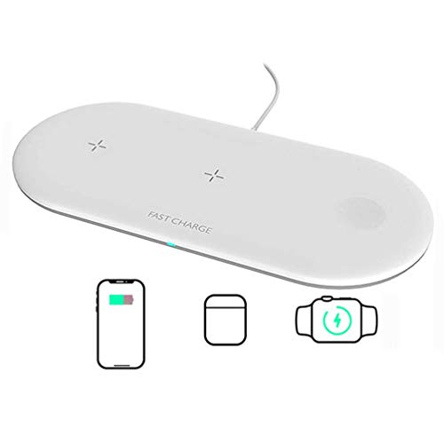 3 in 1 qi ladestation ladegerät zertifiziertes kabelloses Lade-Pad,Fast Wireless Charger kompatibel mit AirPods 2/1/AirPods Pro,Apple Watch Series