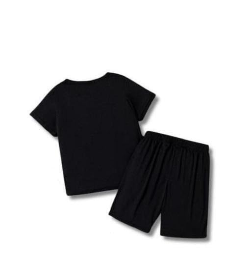 Image of Kids Cotton Printed Top with Solid Bottom Set Comfortable Casual Dress for Baby Boys and Girls