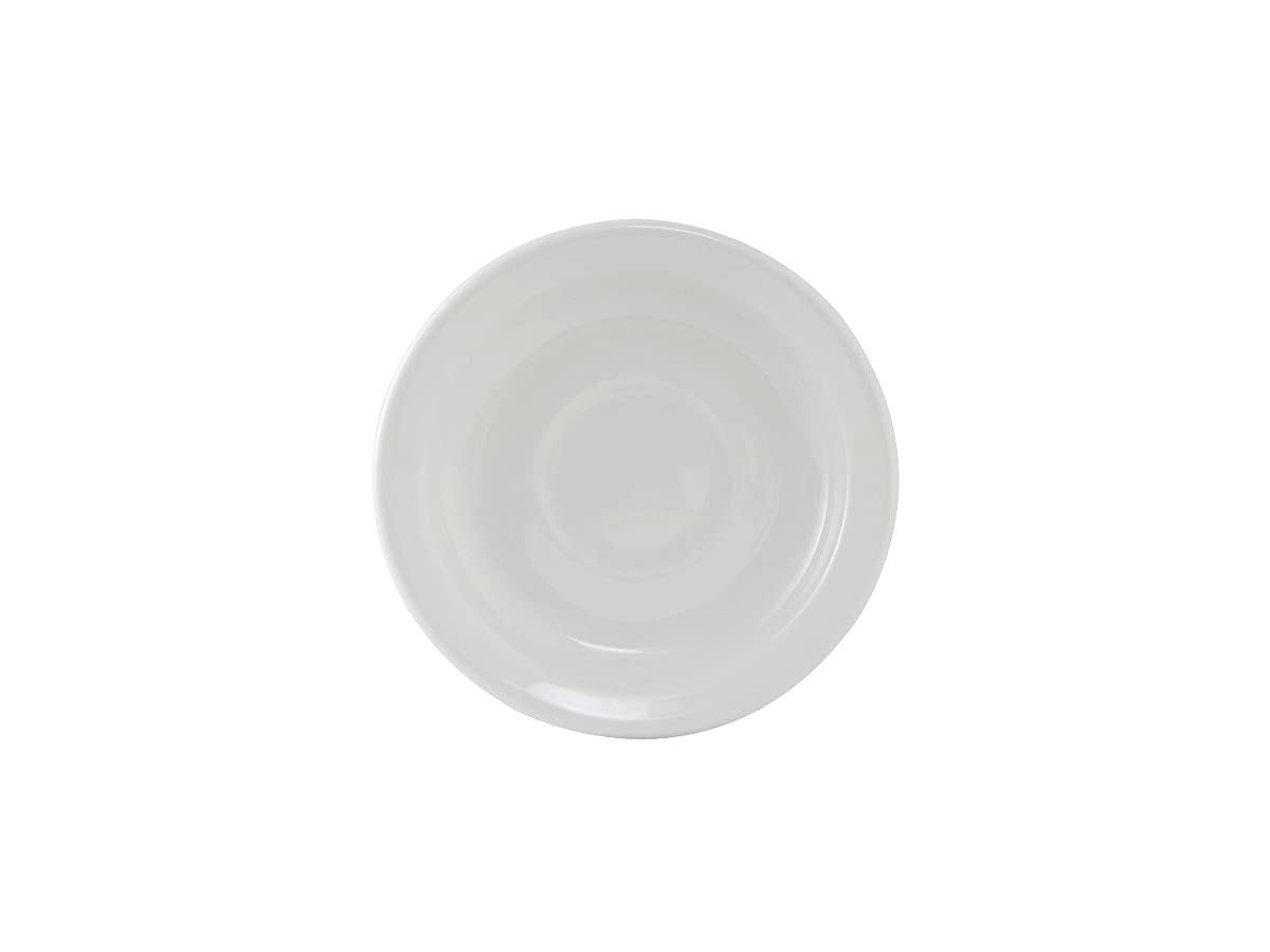 TuxtonChina CLE-046 Demitasse Saucer, 4-3/4" Diameter, Round, Microwave and Dishwasher Safe, Oven Proof, Fully Vitrified, TuxCare, Healthcare, Alaska/Colorado, Porcelain White, Pack of 36