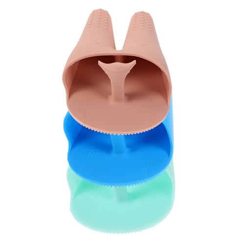 DECOMELODY Cute Rabbit Shape Facial Brush Silicon Face Scrub Tool for Exfoliation Deep Pore Cleansing and Face Massage