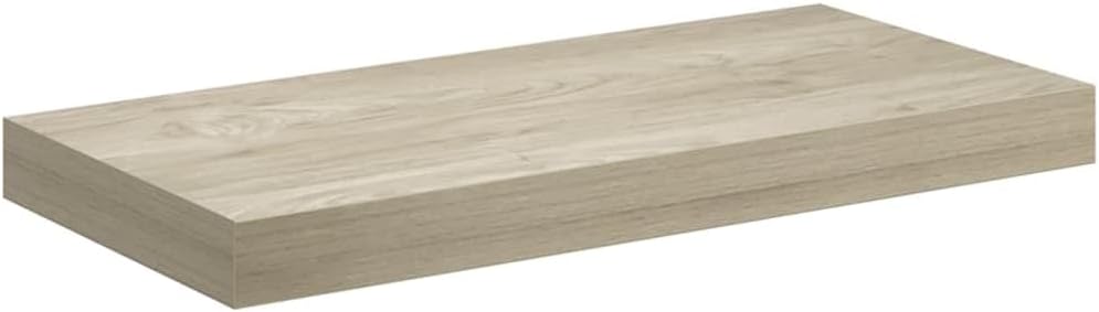 Oak Honeycomb Floating Wall Shelf, 19.7x9.1x1.5 Inch MDF Wood, Modern Room Decor for Living Room, Bedroom, Bathroom