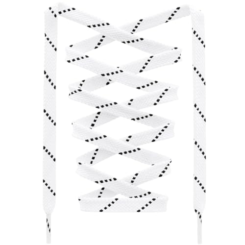 Image of Flat Shoelaces Multicolor Twill Point Thick Shoe Lace Shoestring 2 Pair