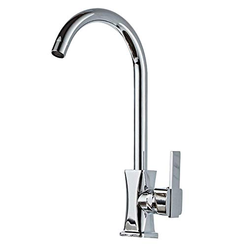 Eleganter Mischbatterie,Wasserhahn mit einstellbarer Temperatur 360 ° drehbarer Spülbecken-Warmwasserbereiter Chrom-Kupfer-Legierung für die Wohnküche