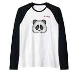 emoji sad panda face Raglan Baseball Tee