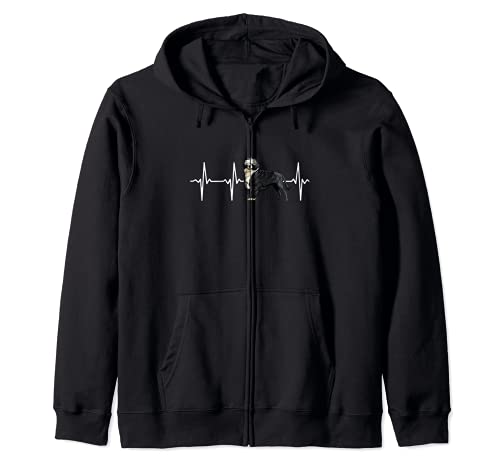 Portuguese Water Dog Heartbeat Love My Dog Zip Hoodie, Black