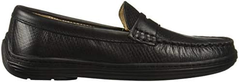 Driver Club USA Unisex Kids Boys/Girls Leather Naples Loafer, Black Nappa Stamp, 11.5 M US Little | Image 5