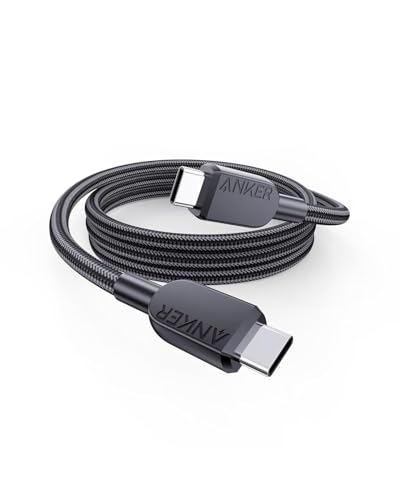 Anker Kabel USB-C do USB-C o mocy 240 W, kompatybilny z iPhone 16/15, MacBook Pro/Air, iPad Pro/Air, Galaxy S24, Pixel, Switch, LG, 0,9 m (pleciony, USB 2.0)