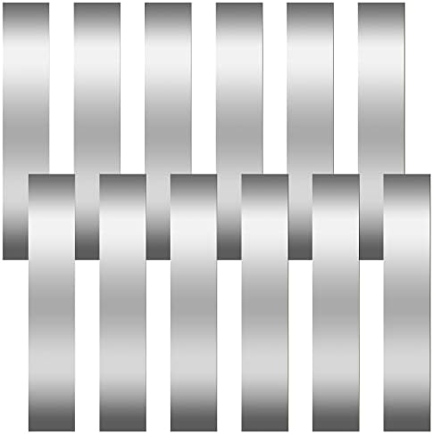12 Pieces 304 Stainless Steel Strips, Stainless Steel Shim Stock Assortment, 1" Width x 6" Length, 0.001", 0.0015", 0.002", 0.003", 0.004", 0.005" Thickness Metal Shims