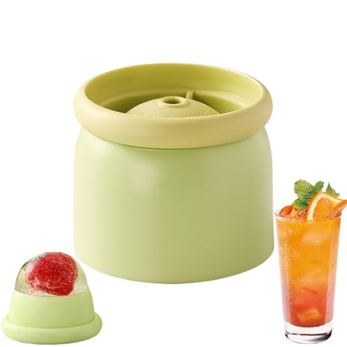 Ice Ball Maker Mold - 6 Cavity Large Reusable Sphere Tools,Ball Ice Cubes Mold - for Juice Beverage Cocktails Coffee Drinking Food Chocolate Candy Fruit Kitchen Parties Bar Camping