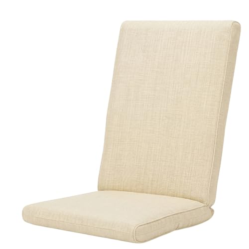 PIND Cojín para Tumbona Exterior 120x50x3,5cm - para Hamaca y Tumbonas de Resina o Madera, Funda Lavable y Antideslizante, Ideal para Jardín, Balcón y Playa, Máximo Confort Relax (1, Crema)