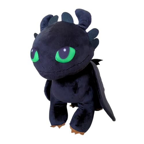 Image of How to Train Your Dragon Toothless Super Soft Plush Cozy Cuddle Pillow Buddy with Light Up Eyes for Comfort, (Officially Licensed Product) by Franco