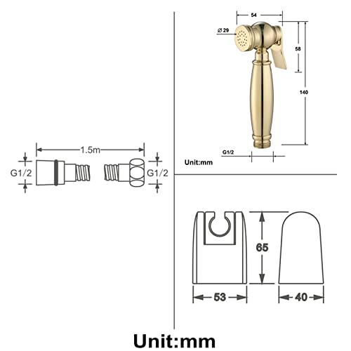 Bidet de toilette portatif avec mitigeur robinet bidet 1.5m - 8
