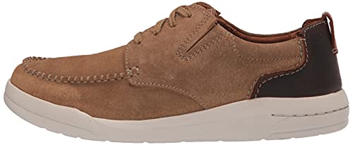Clarks Sapato masculino Driftway Low Boat, Camurça de areia escura, 8