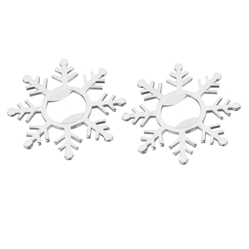 Sosoport Abridor de Botellas de Cerveza de Aleación Plata 2 Piezas Forma de Copo de Nieve Multifuncional Diseño Creativo y Delicado para Hogar y Restaurante