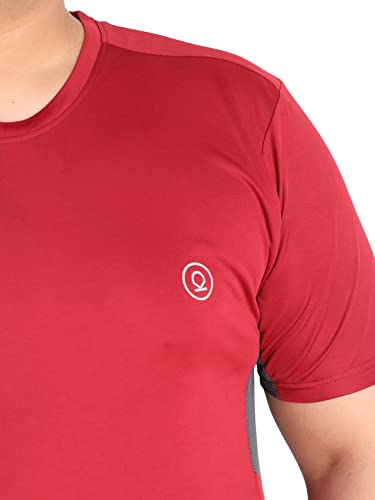 Image of CHKOKKO Men's Polyester Regular Fit Solid Sports T-Shirt