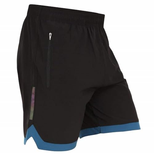 Image of NEVER LOSE Mens 2 Pack Polyester Yoga Short Men Summer Running Gym Sports Shorts with Pockets Shorts for Men