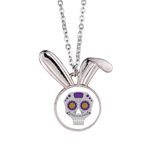 Collier fleur aux yeux violets, le bijou id&eacute;al pour sublimer vos soir&eacute;es