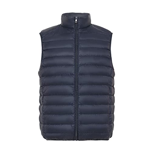 Chaleco plumón ligero hombre para paseos de primavera y días de entretiempo azul marino XXL