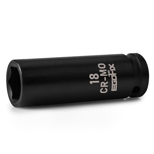 EGOFIX 1/2 Drive Deep Impact Socket 18mm Socket CR-MO Metric 6 Point