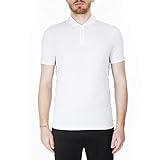 Logo-Tape an den Seiten Armani Exchange Herren Logo Tape Polo Poloshirt, Weiß (White 1100), Medium (Herstellergröße:M)