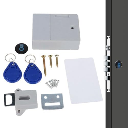 QARIDO Cerradura de cajón RFID,Cerradura RFID de Bricolaje - Cerradura electrónica Duradera Multiusos para gabinete de licores, Armario, despensa, cajón, Armario