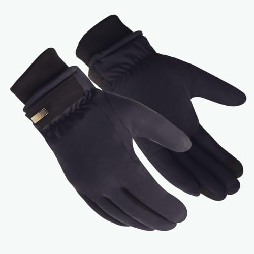 Image of HIVER Mens Waterproof Gloves with Touchscreen Winter Gloves for Cold Weather Snow Minus Degrees for Trekking, Travelling (Blue, S)