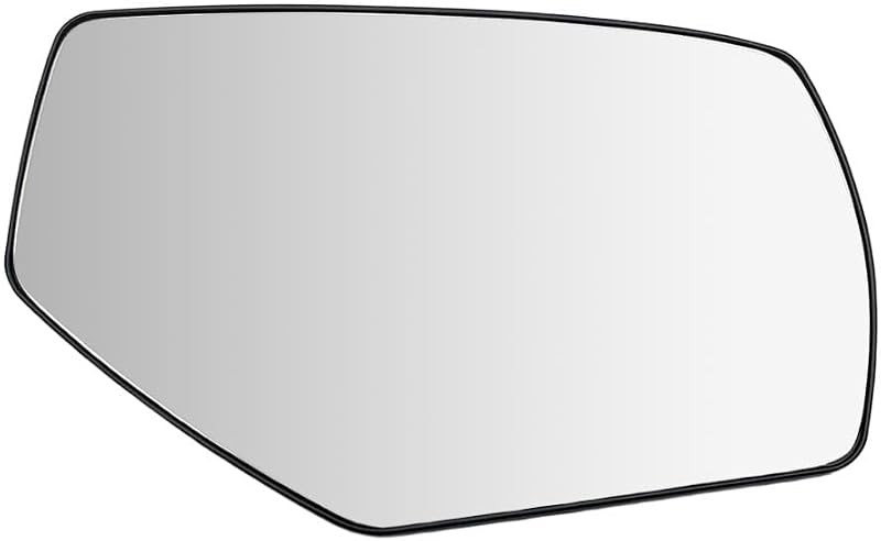Vidro de espelho retrovisor convexo aquecido direito Heyokoo para Silverado e GMC Sierra – com placa de suporte