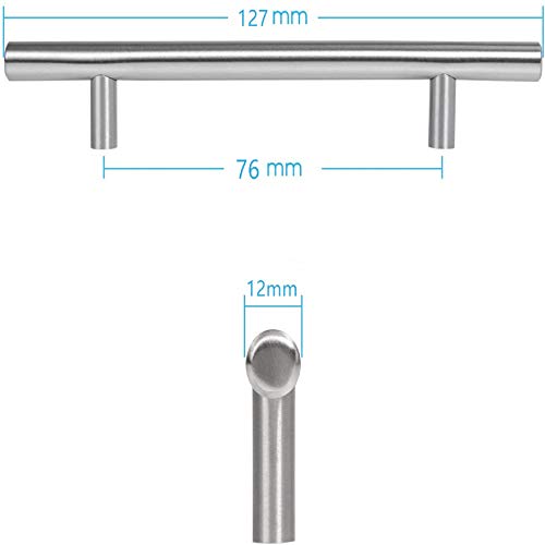 AISENPARTS 30 Pack Kitchen Cabinet Door Handle 150mm Brushed Nickel Stainless Steel Hole Center 96mm T Bar Handle Furniture Drawer Pulls - Image 4