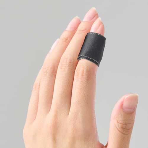 ユビクル ダイヤ工業 bonbone 指サポーター 薄手 固定 指関節 家事 育児 左右兼用 男女兼用 (ブラック, S)