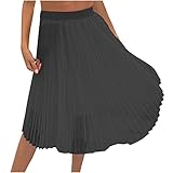 Falda de verano para mujer, casual, de encaje, de malla, básica, casual, maxi falda para mujer, 2023, estampado gráfico de moda, maxi casual, verano, otoño, 2023, moda