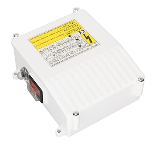 Controlador de Bomba Doméstica - Caja de Control de Bomba de Pozo Profundo con Succión Sumergible y Disyuntor de Protección Térmica (1100W, Enchufe UE 220V)