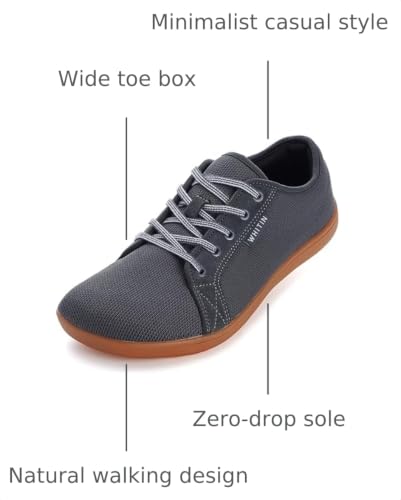 Image of WHITIN Men's Wide Minimalist Barefoot Sneakers | Zero Drop Sole | Optimal Relaxation