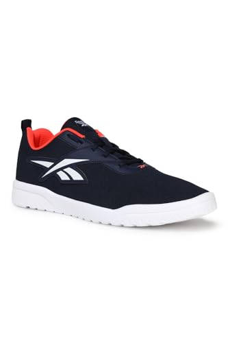 Reebok Men Synthetic/Textile Fusion Lux 2.0 M Walking Shoes Vector Navy/White/Orange Flare UK-11
