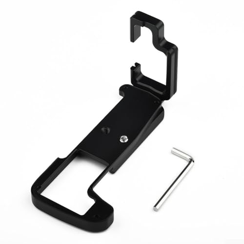 Ehlivhall Camera Quick Release L-Bracket Grip for Olympus O-MD E-M1 II for OMD EM1 Mark II, Aluminum CNC Machined, for Arca-Swiss Standard, Screen Rotation Compatible, with 1/4 Expansion Hole, Black