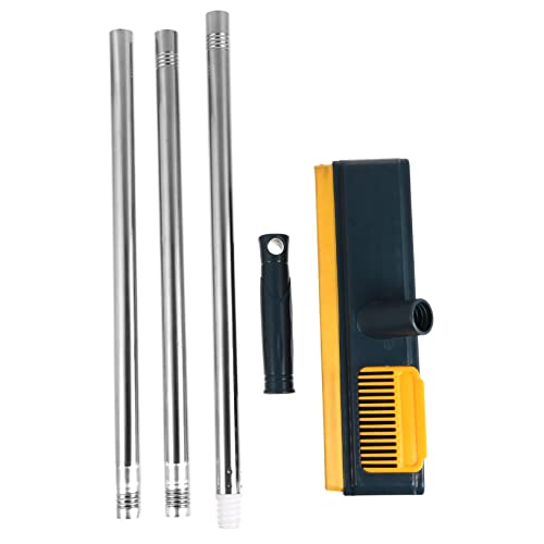 NULYLU Cleaning Brushes Long Handled Scrub Brush for Easy Cleaning Floor Scrubber Stiff Bristles Safe for Siding and Corners Yellow