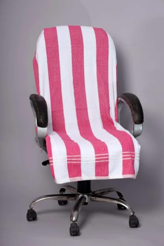 Image of ROMAN HOME Car & Office Chair Towel with 2 Tie Knots| Super Soft 400 GSM (2, red line)