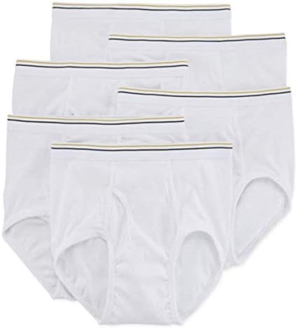 Stafford 6 Pack 100% Cotton Full-Cut Briefs White (34)