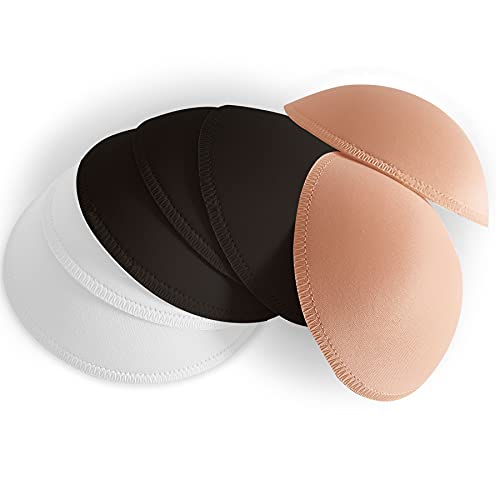 WMugthome 3 pares de almohadillas extraíbles para brasier deportivo de yoga con costuras redondas para mujer, Tricolor, DD