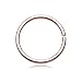 Rose Gold PVD Basic Steel Bendable Nose Hoop (20G, L: 3/8")
